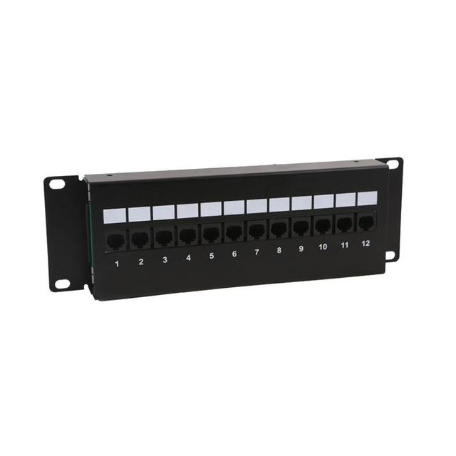 10/19 Inch Cat5e Cat6 UTP FTP Patch Panel 6 12 24 48 Port Wall Mount Rack Mount Network Patch Panel