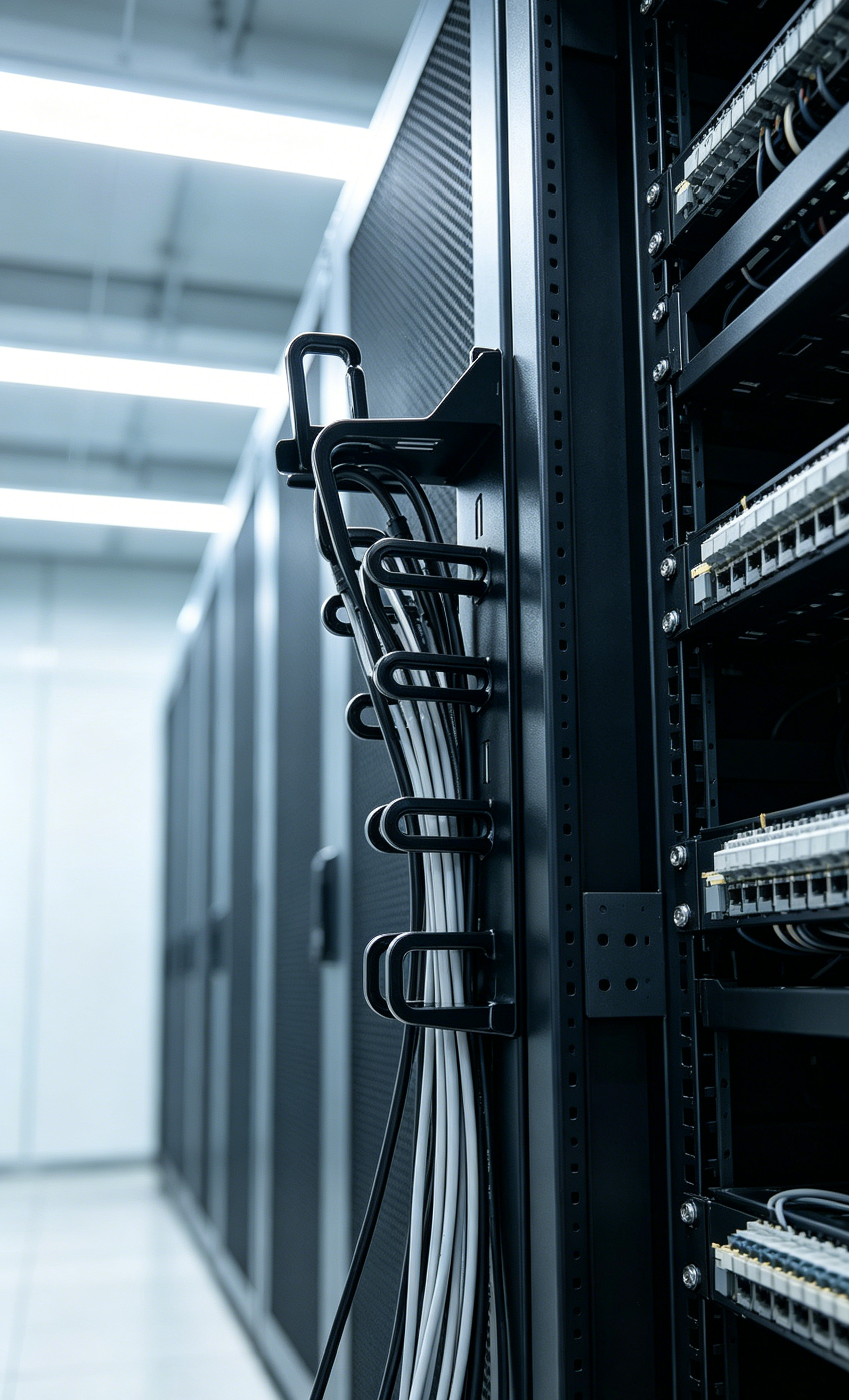 0U D Ring Cable Manager For 19 Inch Server Cabinet