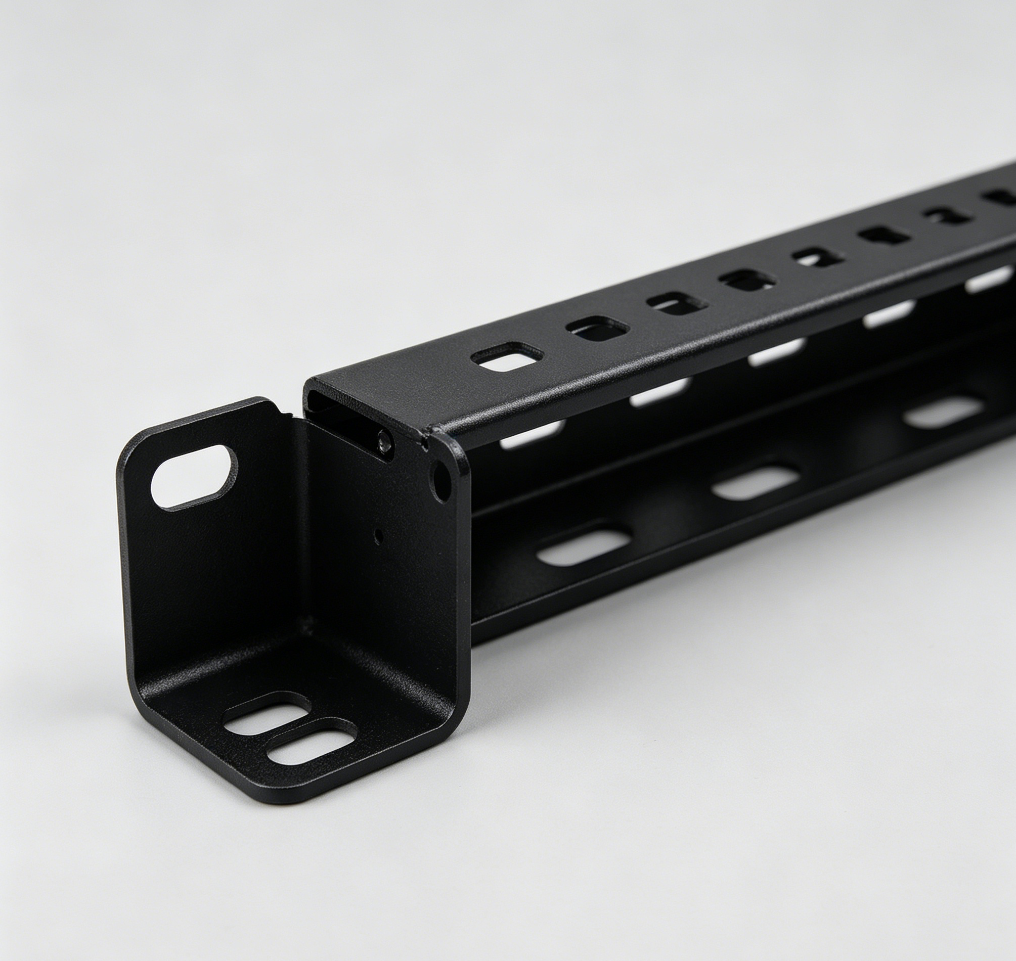 1U Horizontal Cable Organizer 19 Inch Server Rack Wire Management Bar
