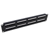 48 Port CAT6 UTP Patch Panel 1U 19 Inch Rack Mount RJ45 Network Patch Panel