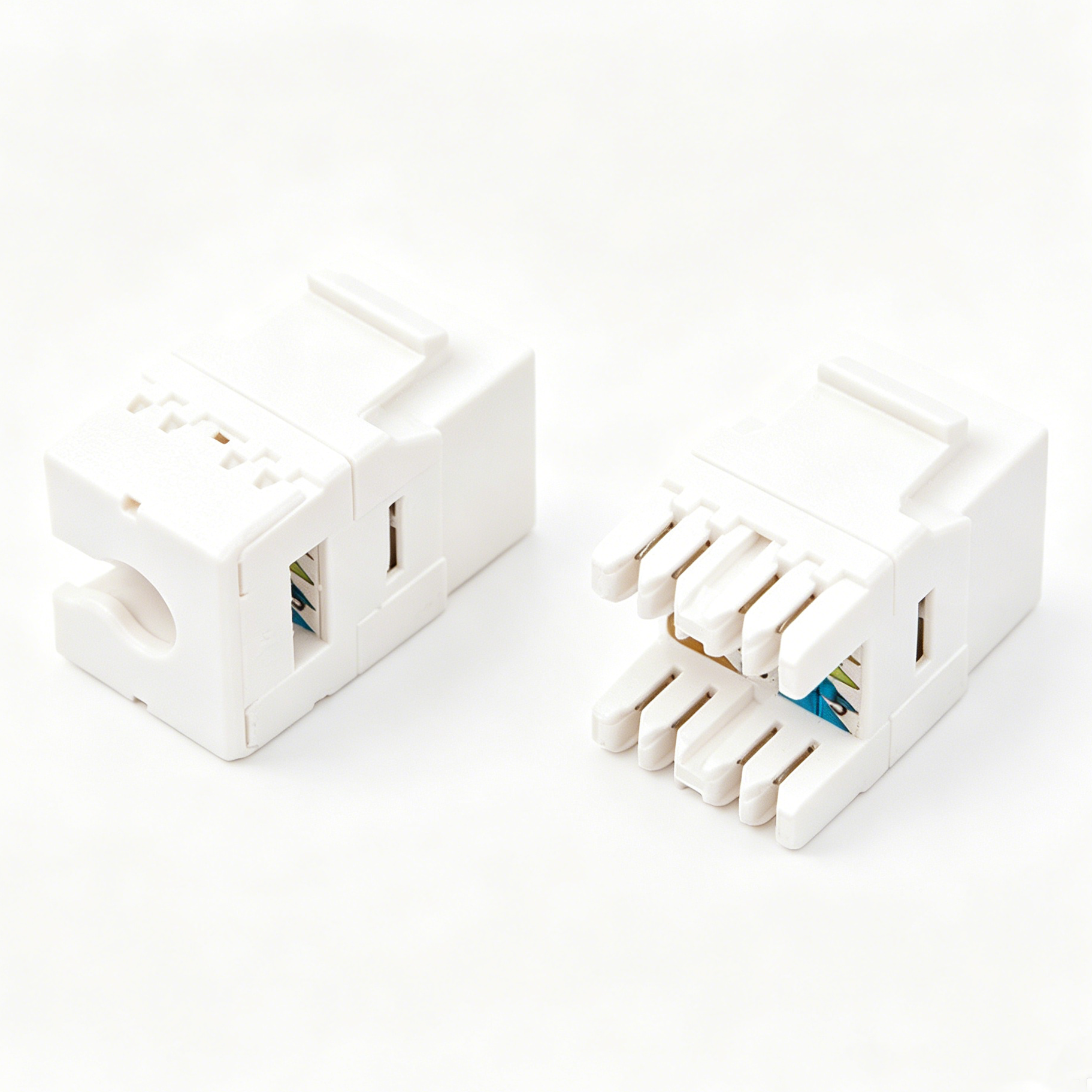 180 Degree Unshielded Keystone Jack, Cat6 RJ45 Ethernet Module