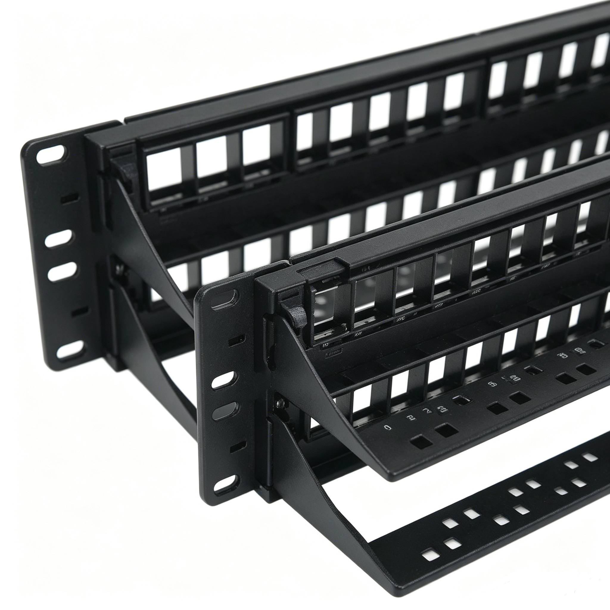 1U 24 Port Blank Patch Panel Unloaded Keystone Jack Rack Mount Panel