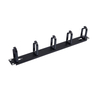 1U 19 Inch Rack Mount Cable Management Panel with 5 Plastic U Rings For Server Cabinet