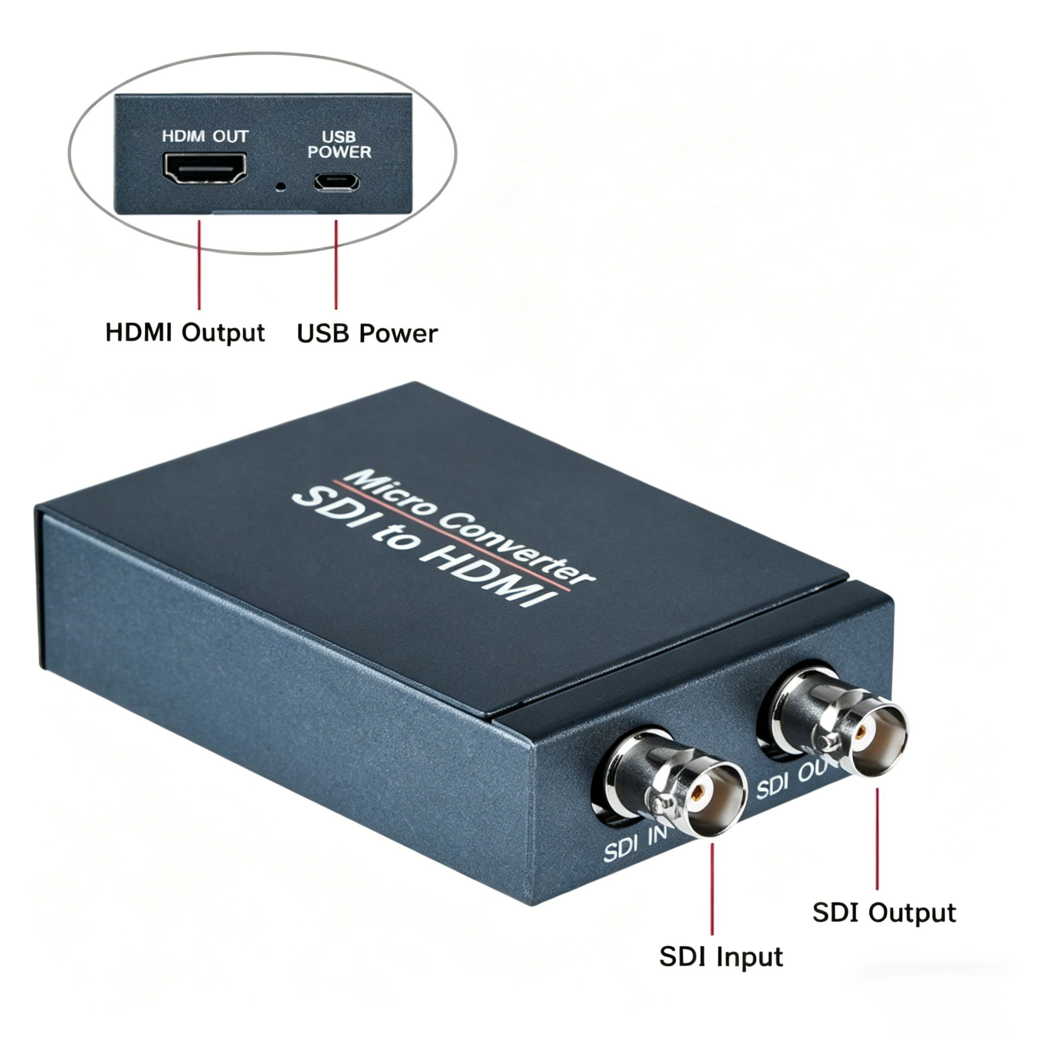 SDI To HDMI Adapter 1080P 3G SDI To HDMI with Loop Output