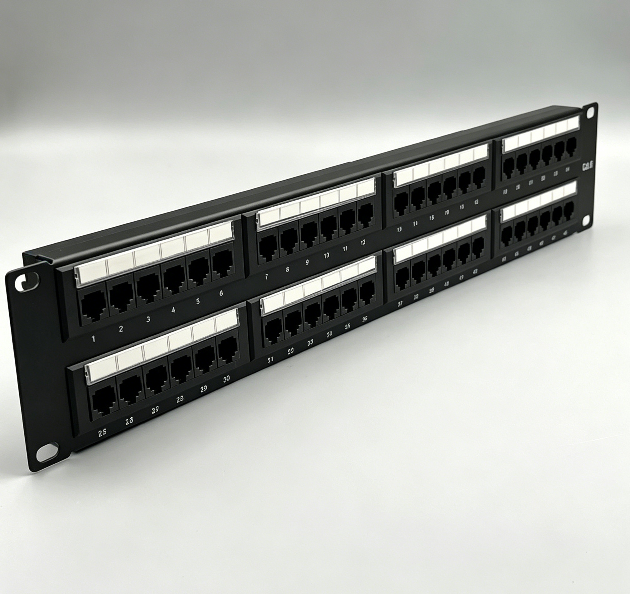 2U 48 Port Blank Modular Patch Panel 19 Inch Rack Mount Empty Network Patch Panel Frame