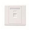 1 Port Keystone Wall Plate, 86 Type ABS Faceplate for RJ45 RJ11 Keystone Jack
