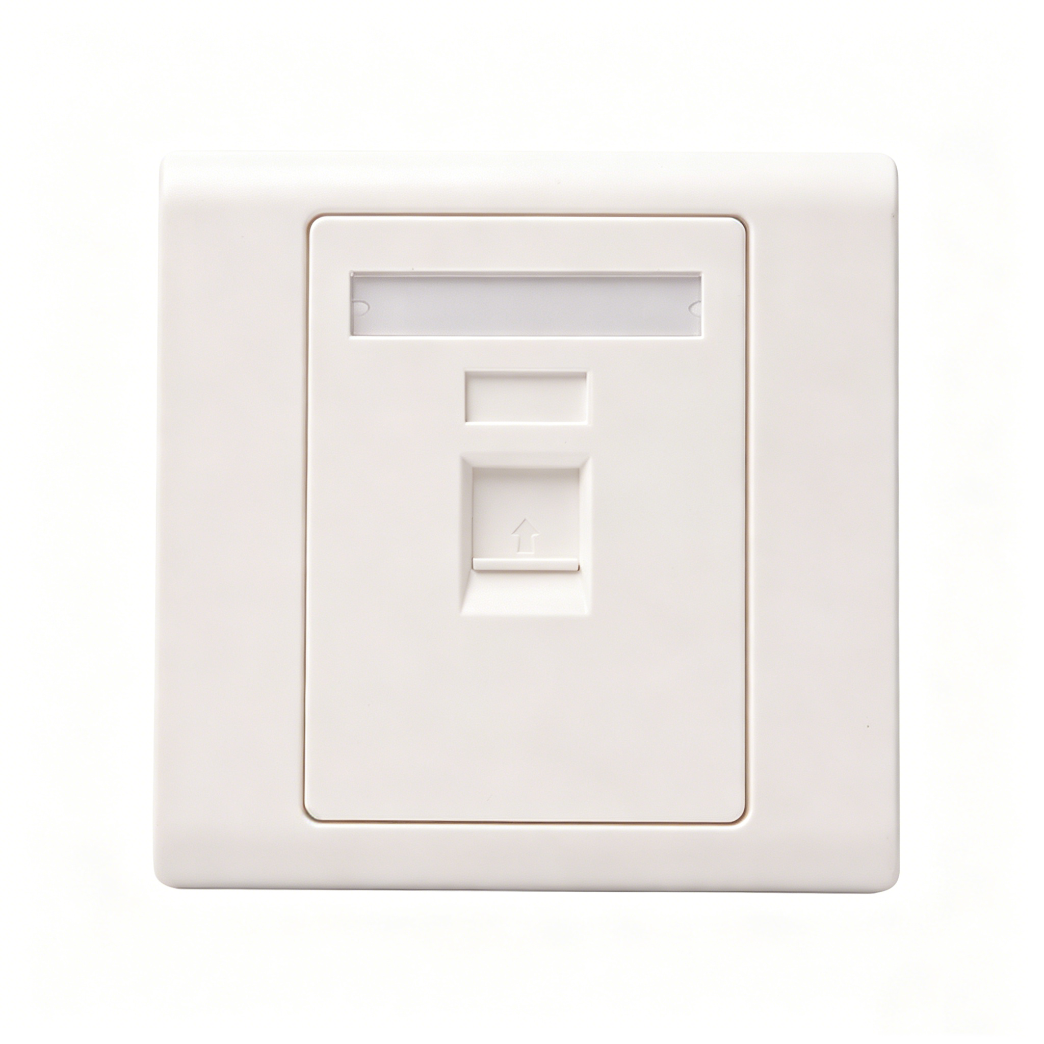 1 Port Keystone Wall Plate, 86 Type ABS Faceplate for RJ45 RJ11 Keystone Jack