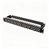 48-Port 1U High Density Shielded Cat6a Patch Panel with Cable Management