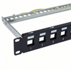 16 Port 1U Blank Shielded Patch Panel 19 Inch Rack Mount Empty Patch Panel Frame