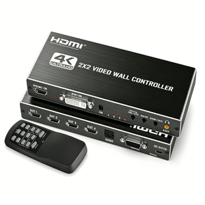 HDMI 1.4 Multi-Screen Splitter with Remote,2x2 HDMI Video Wall Controller 4K