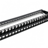 24 Port Blank Shielded Patch Panel 1U 19 Inch Empty Modular Patch Panel with Cable Manager Ground Wire