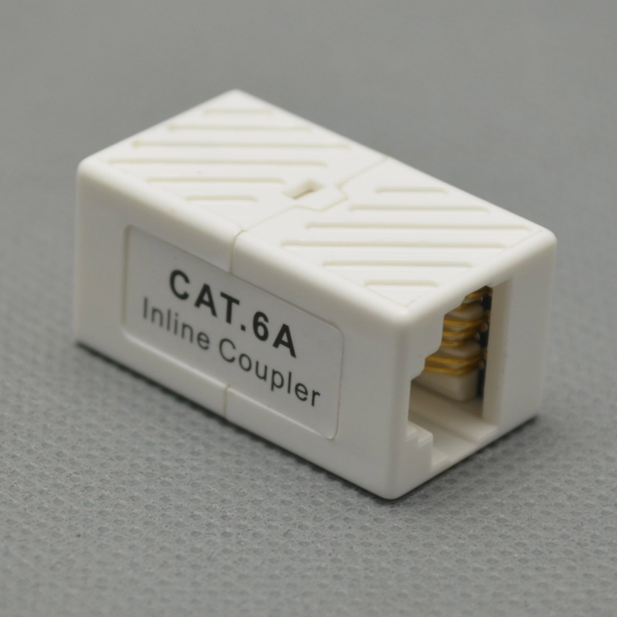 Cat6a RJ45 Keystone Coupler, Shielded Female To Female Ethernet Inline Adapter