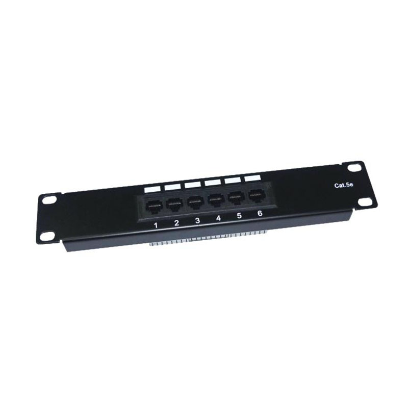 10/19 Inch Cat5e Cat6 UTP FTP Patch Panel 6 12 24 48 Port Wall Mount Rack Mount Network Patch Panel