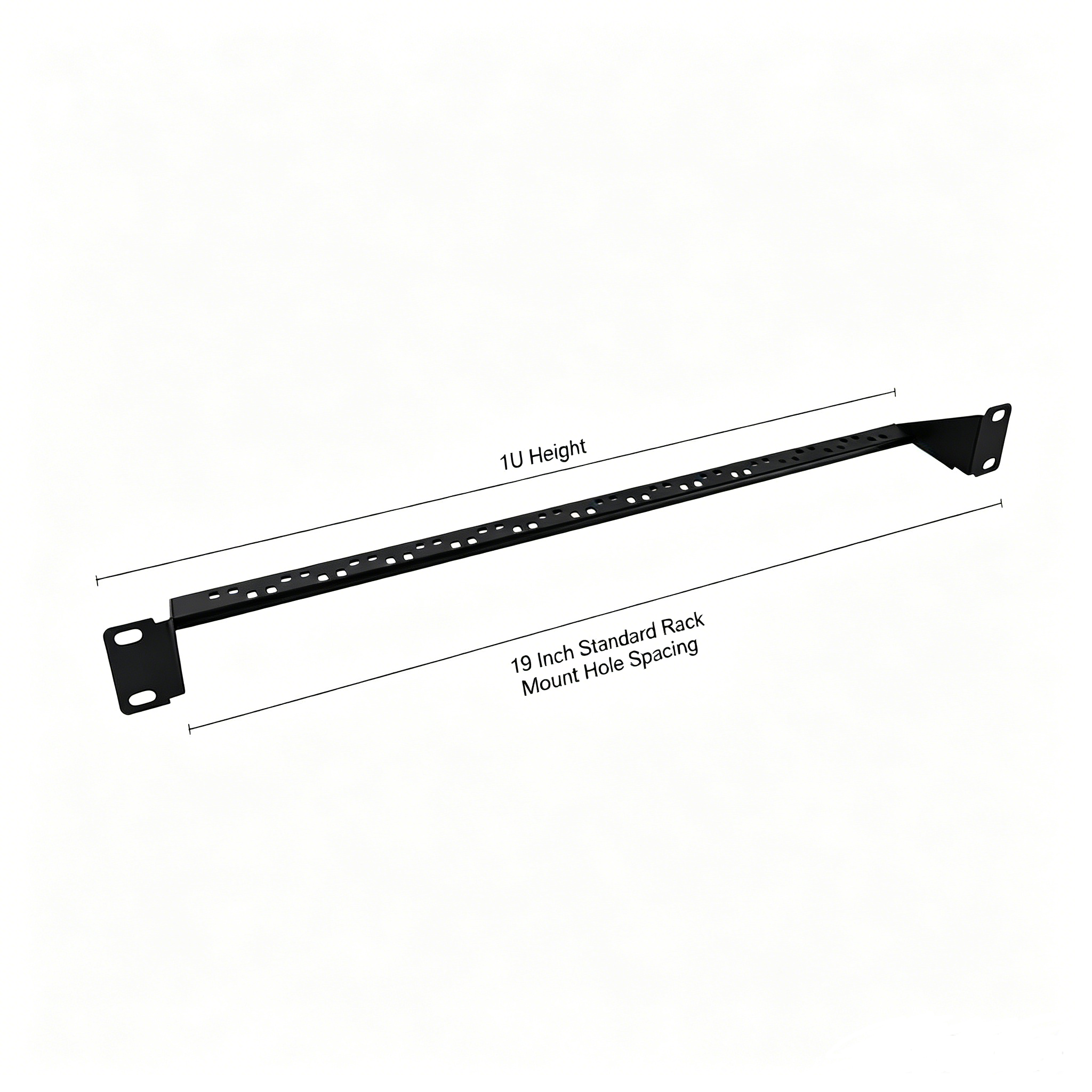 1U Horizontal Cable Organizer 19 Inch Server Rack Wire Management Bar