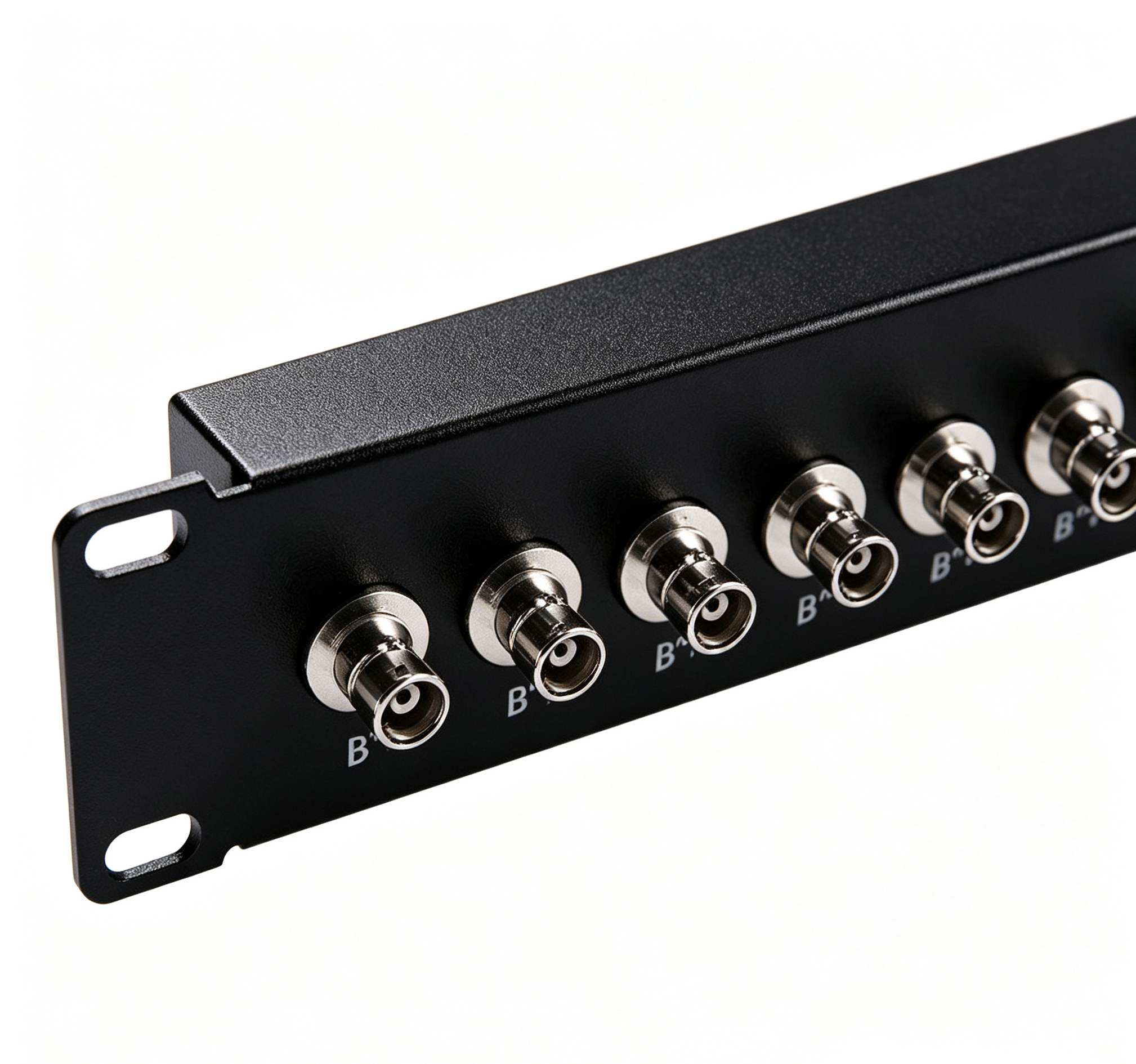 1U 19 Inch 24 Port BNC Patch Panel 75 Ohm Coaxial Video Distribution Frame