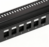 12 Port Empty Keystone Patch Panel 1U 19 Inch Rack Mount With Cable Management Bar