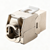Shielded Cat6a Keystone Module Tool-Free, Zinc Alloy RJ45 Coupler with Dust Cover, Cat6a Ethernet Inline Module
