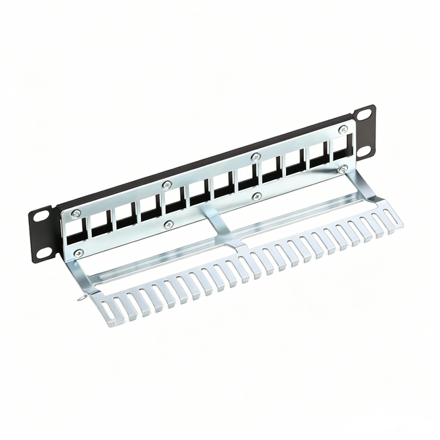 24 Port 1U Blank Shielded Patch Panel Frame