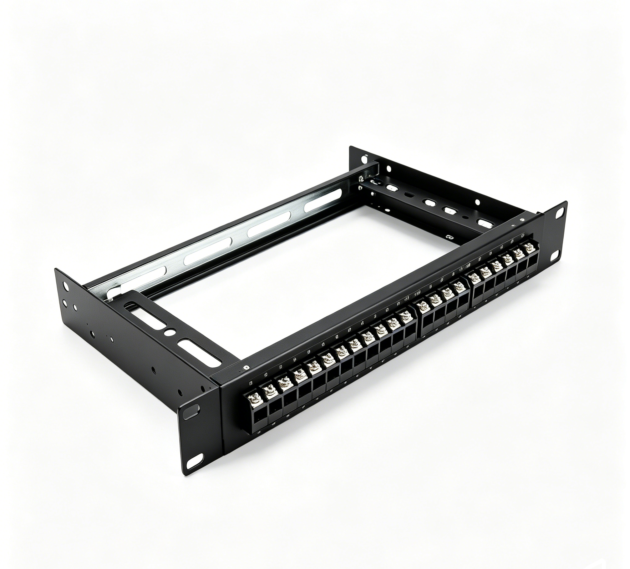 2U 48 Port Blank Modular Patch Panel 19 Inch Rack Mount Empty Network Patch Panel Frame