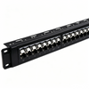24 Port CAT6 Blank Patch Panel 1U 19 Inch Modular Empty Patch Panel with Cable Management Bracket