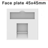 45x45mm French Wall Plate, 1 Port Keystone Faceplate for RJ45 Module