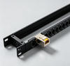 24 Port Pass Through Patch Panel 1U 19 Inch Rack Mount RJ45 Ethernet Patch Panel