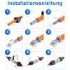 CAT7 Keystone Jack Tool-Free, Shielded 10G Ethernet Module, LSA IDC RJ45 Connector for Wall Plate Patch Panel 