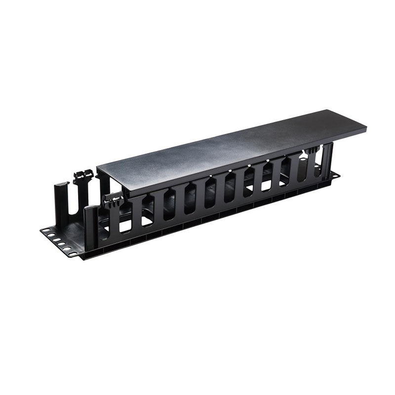 1U Cable Management Rack, 12 Slots Horizontal Cable Organizer For Server Cabinet