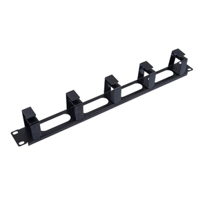 1U 19 Inch 5 Rings Rack Cable Management Bar, Metal Horizontal Cable Organizer for Server Cabinet