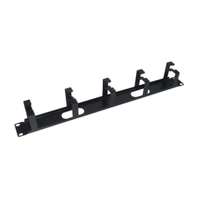 1U Rack Mount Cable Manager 5 D-Ring Metal Cable Organizer with Dust Brush for Standard 19'' Server Network Cabinet