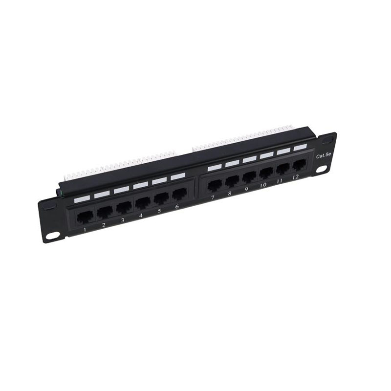 10/19 Inch Cat5e Cat6 UTP FTP Patch Panel 6 12 24 48 Port Wall Mount Rack Mount Network Patch Panel