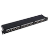 19 Inch 1U Rack Mount Patch Panel Cat5e Cat6 12/18/24/48 Port