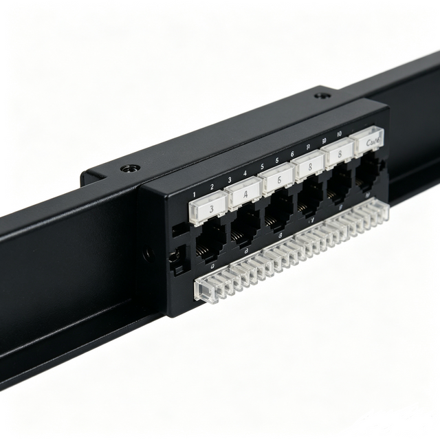 12 Port Cat6 RJ45 Patch Panel 1U 19 Inch Rack Mount Ethernet Patch Panel