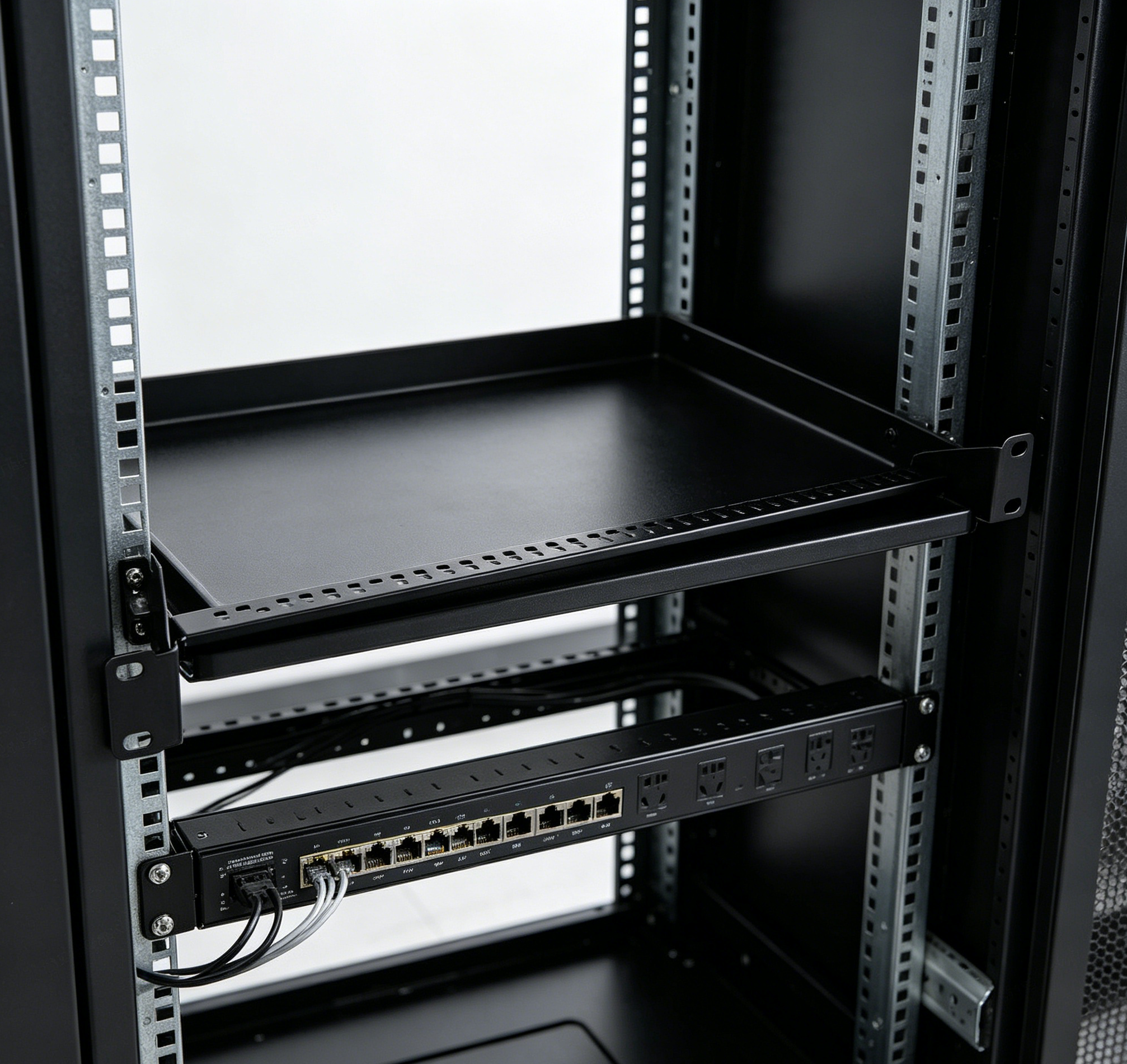 1U Horizontal Cable Organizer 19 Inch Server Rack Wire Management Bar