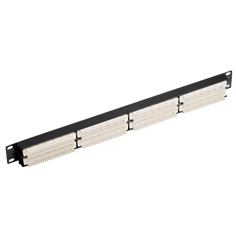 24 Port Cat6 Patch Panel 19 Inch 1U Rack Mount Network Patch Panel