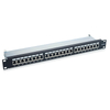 24 Port 1U Rack Mount BNC Patch Panel 75Ohm Coaxial BNC Distribution Panel for CCTV SDI Video