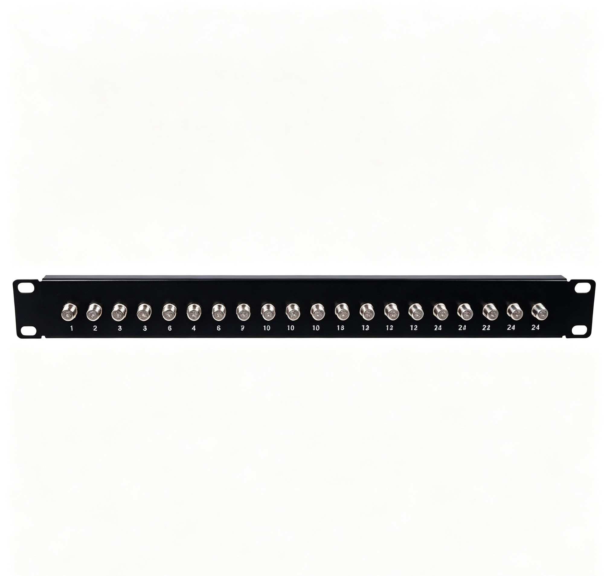 12 Port 1U Rack Mount BNC Patch Panel Coaxial Video Distribution Frame CCTV CATV RF Signal Transfer