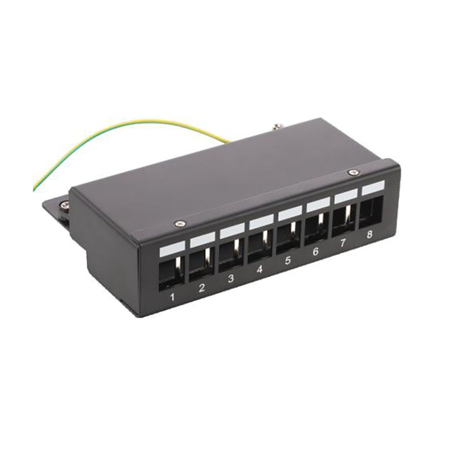6 Port Shielded Mini Desktop Patch Panel Empty Wall Mount 6 Ports STP Patch Box