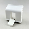 Single Port Angled Faceplate, 45x45mm French Style Zinc Alloy Wall Plate, 1 Hole European Information Panel