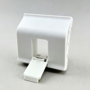 Single Port Angled Faceplate, 45x45mm French Style Zinc Alloy Wall Plate, 1 Hole European Information Panel