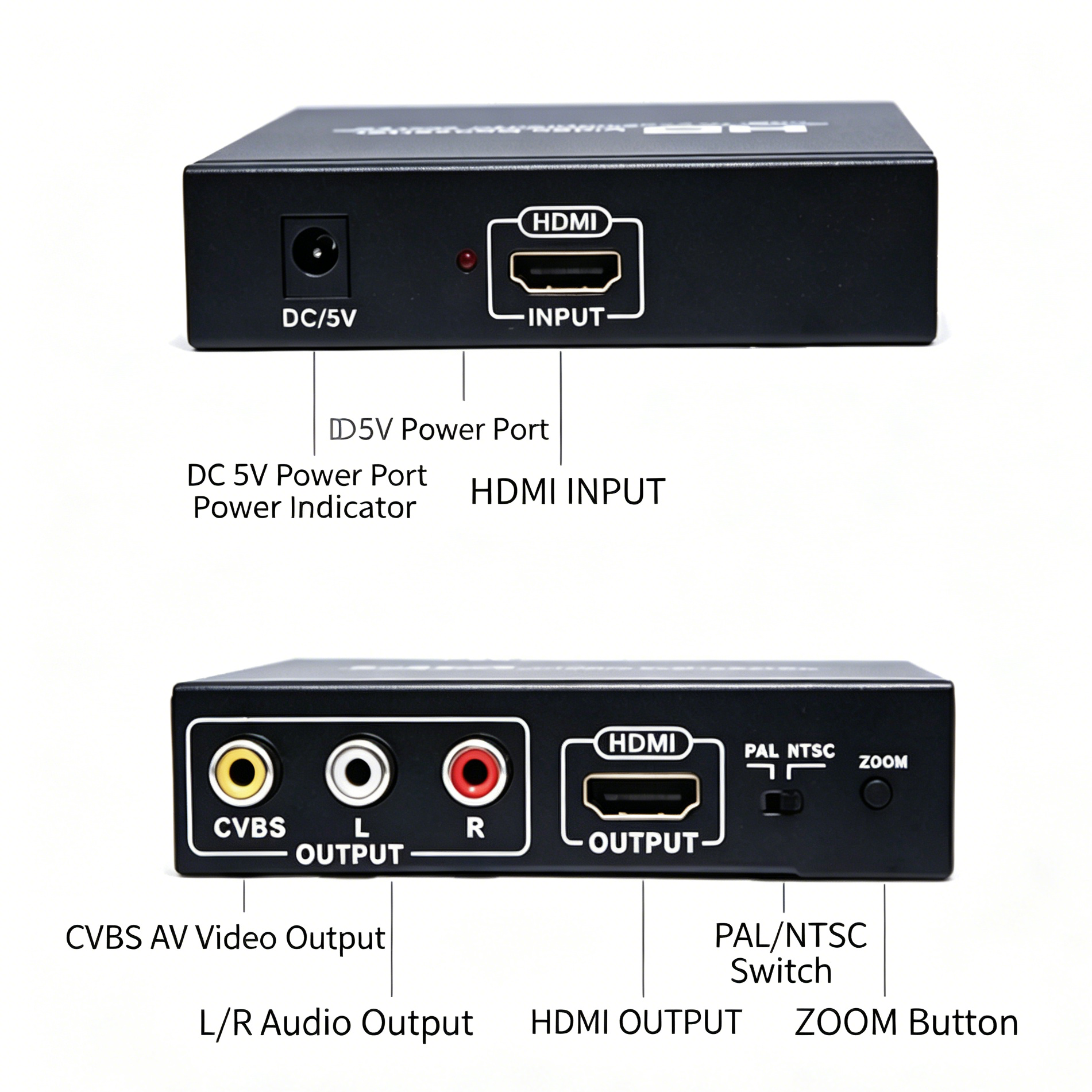 HDMI To RCA Converter, 4K HDMI To Composite AV Adapter with L/R Stereo Output