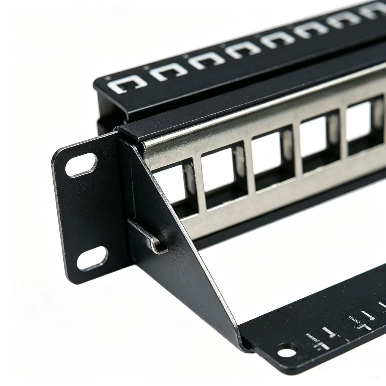 19 Inch 1U 24 Port Blank Patch Panel Unloaded Network Patch Panel