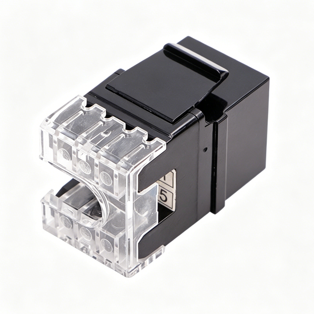 Cat6 RJ45 Ethernet Module, 180 Degree Unshielded Keystone Jack