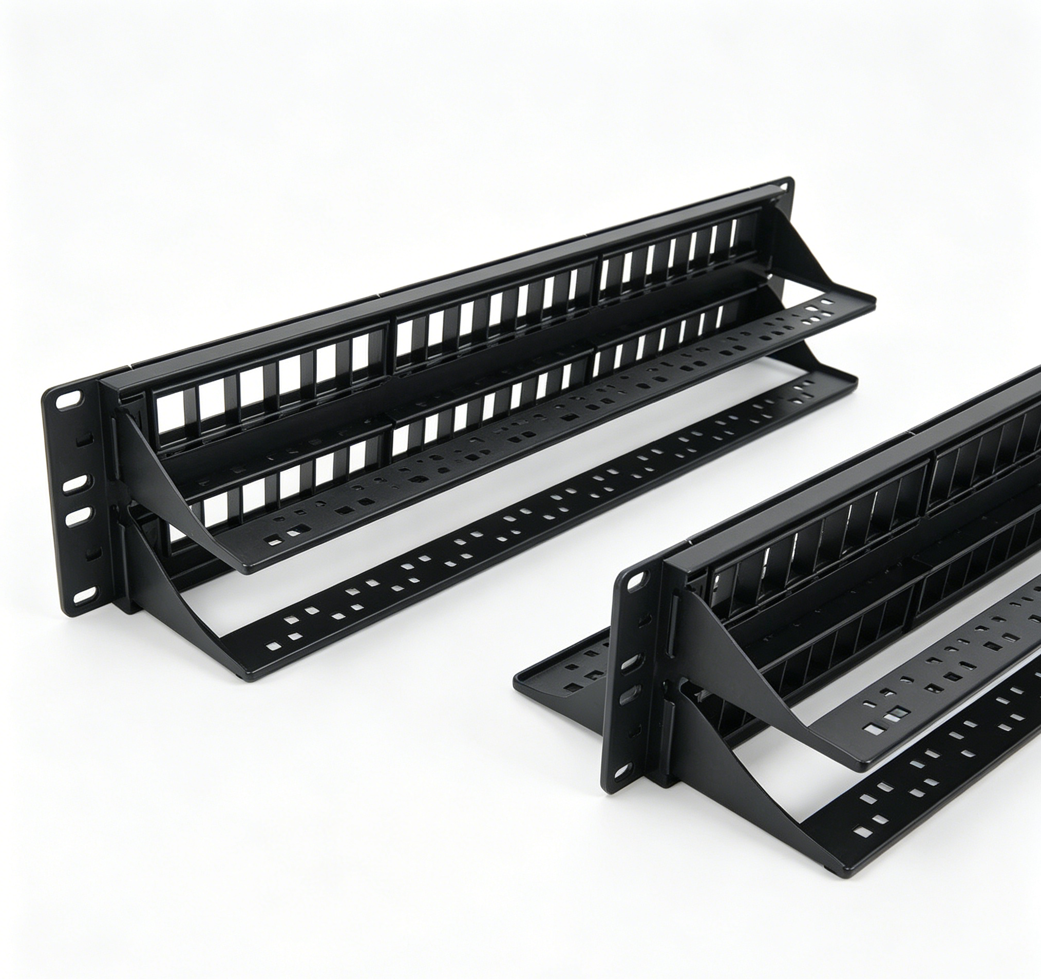 1U 24 Port Blank Patch Panel Unloaded Keystone Jack Rack Mount Panel