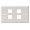 4 Port Keystone Wall Plate, US Standard 120 Type Faceplate for RJ45 RJ11 Keystone Jack