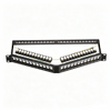 128° Angled Blank Patch Panel 1U 19 Inch 12/24 Port Empty Keystone Network Patch Panel with Ground Wire