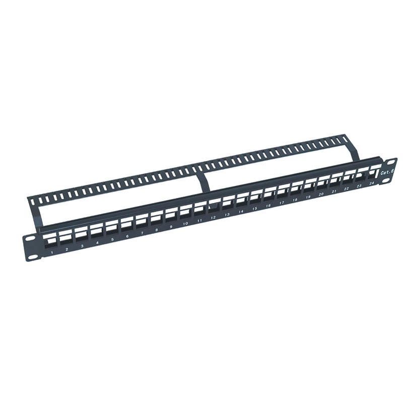 1U 19 英寸 24 Port Empty Modular Patch Panel