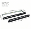 16 Port 1U Blank Shielded Patch Panel 19 Inch Rack Mount Empty Patch Panel Frame