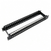24 Port Blank Shielded Patch Panel 1U 19 Inch Empty Modular Patch Panel with Cable Manager Ground Wire