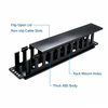 1U Cable Management Rack, 12 Slots Horizontal Cable Organizer For Server Cabinet